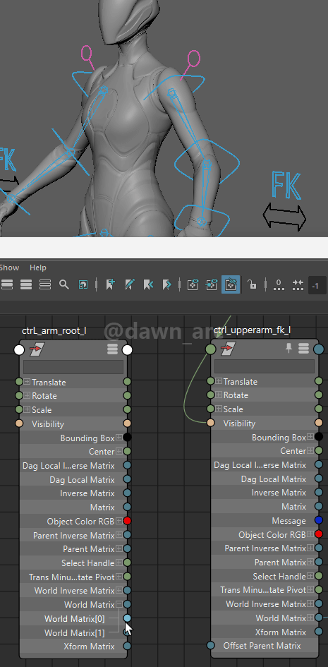 [Maya]Rigging 12 - Limbs FK